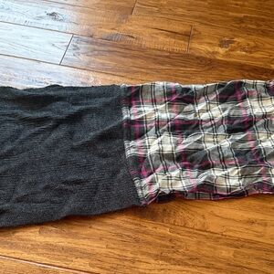 Plaid and Black Women's Scarf